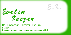 evelin keczer business card